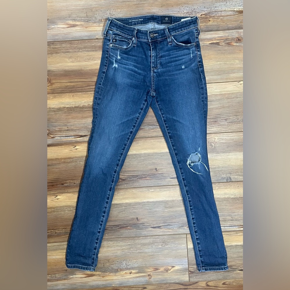 AG The Legging Ankle Super Skinny Ankle Jeans Size 25R Adriano Goldschmied 27”